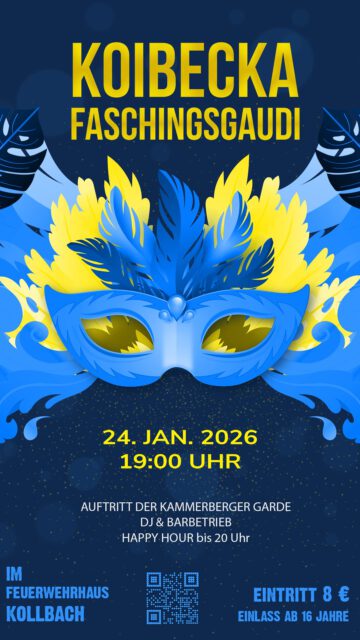 🎭🎊💙💛 FASCHING 2026 in Kollbach 💙💛🎭🎊