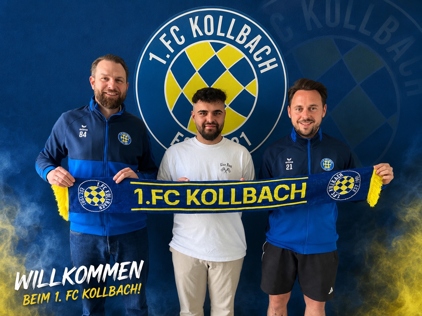 🔵🟡 Trainerwechsel 🟡 🔵

Unsere zweite Mannschaft startet mit einem neuen Trainer in die kommende Saison: Rondek Benede übernimmt das Team und tritt die Nachfolge von Mike Richter an.

Der 24-Jährige wechselt vom SV Puch nach Kollbach. Als Spieler war er zuvor bereits für den TSV Altomünster aktiv.

Wir freuen uns, Rondek in der Kollbacher Fußballfamilie begrüßen zu dürfen und wünschen ihm viel Erfolg sowie einen gelungenen Start mit unserer Zweiten! 💙💛