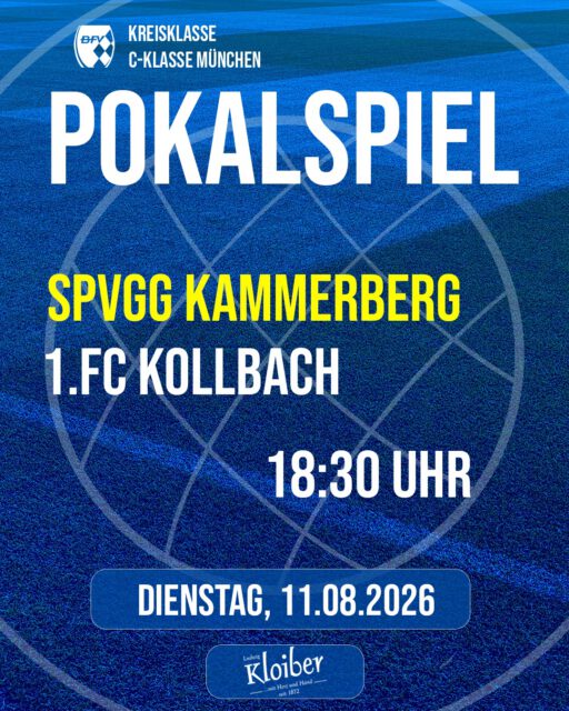 🔵🟡⚽️ 𝗣𝗢𝗞𝗔𝗟𝗦𝗣𝗜𝗘𝗟 ⚽️🟡🔵

SpVgg Kammerberg
🆚 1.FC Kollbach
🗓️ 11.08.2026
🕝 18:30 Uhr
🏟️ Sportanlage Kammerberg, Kammerberg

Schaut's vorbei und unterstützt unsere Mannschaft
beim Sparkassen-Cup in Kammerberg!!! 💙💛⚽️⚽️⚽️
_________________________
#desishoidaplatzal #forzakollbach 💙💛