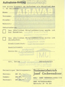 1983 Mitgliedsantrag